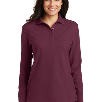Ladies Silk Touch Long Sleeve Polo Thumbnail