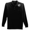 Long Sleeve Silk Touch Polo with Pocket Thumbnail